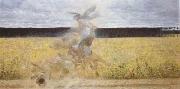 Malczewski, Jacek In the Dust Storm (mk19) oil painting reproduction